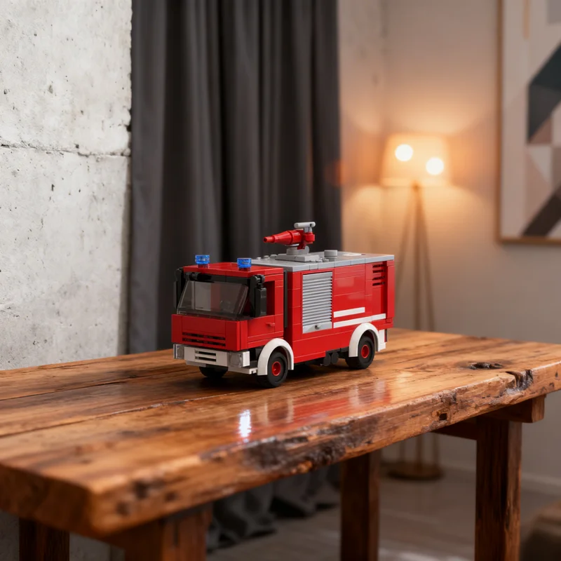 239pcs MOC Iveco EuroFire F-104 Emergency Fighters Life City Fire Model Toys Building Blocks Construction Christmas Gifts 3D