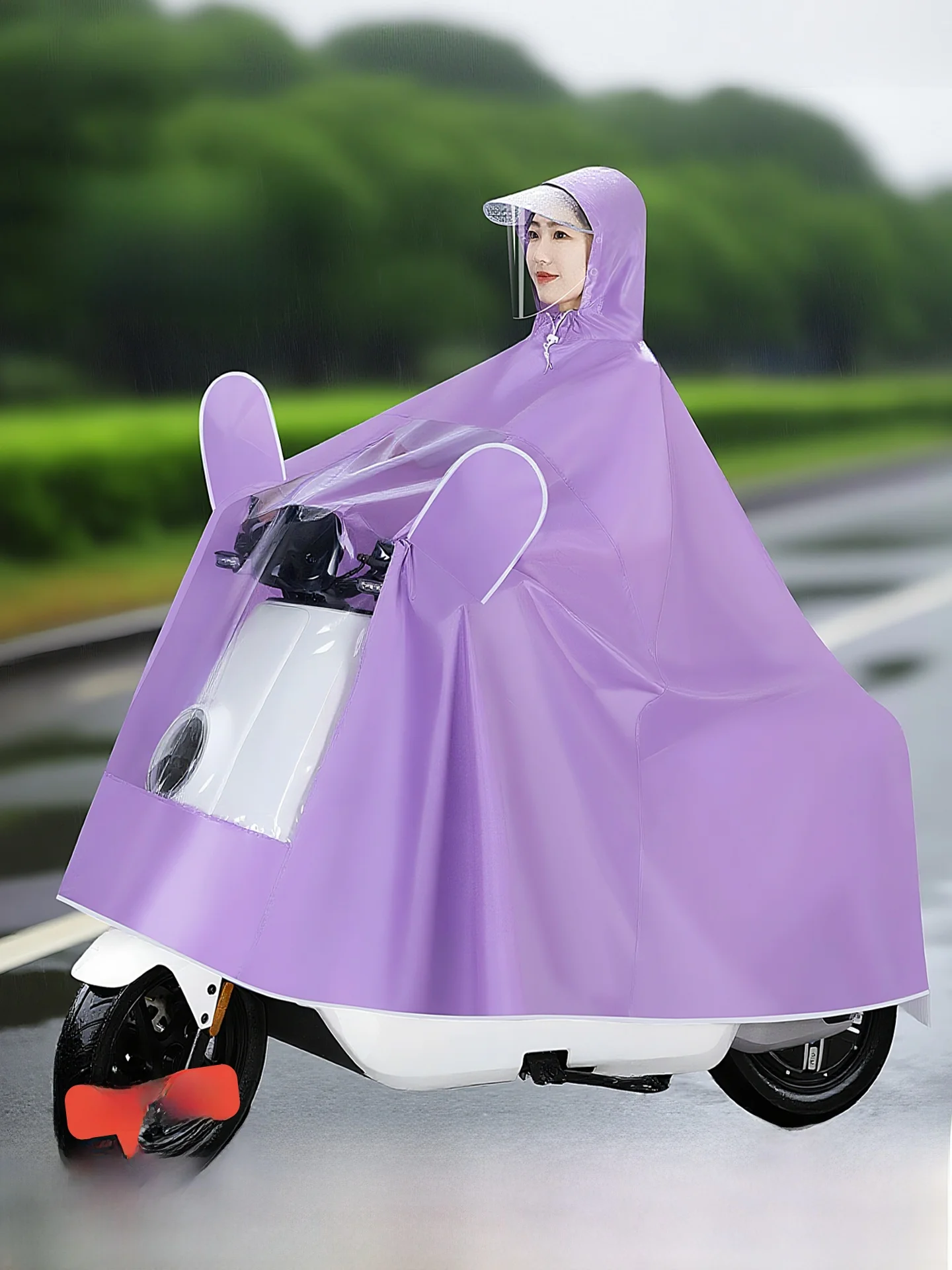 

Женский утолщенный дождевик-пончо для езды на велосипеде, водонепроницаемый, на все тело, для одного человека, большой размер, специальная модель