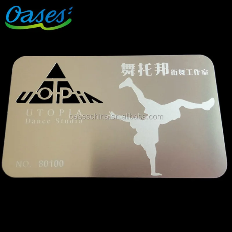 piecesLaser cutting brushed stainless steel business cardsCustom