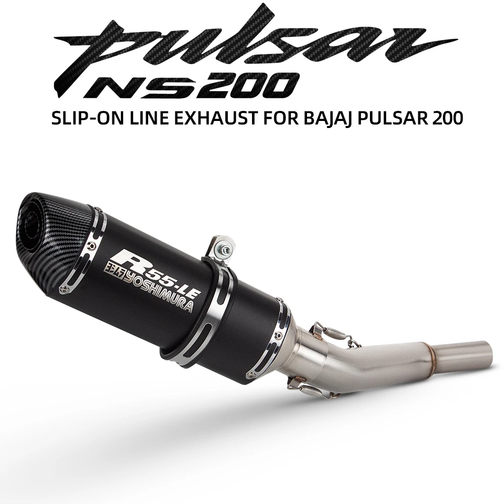 

NS 200 для Bajaj PulsarNS 200 Bajaj NS200 Escape, модификация выхлопной трубы мотоцикла, среднее звено, локоть с глушителем Yoshimura из нержавеющей стали