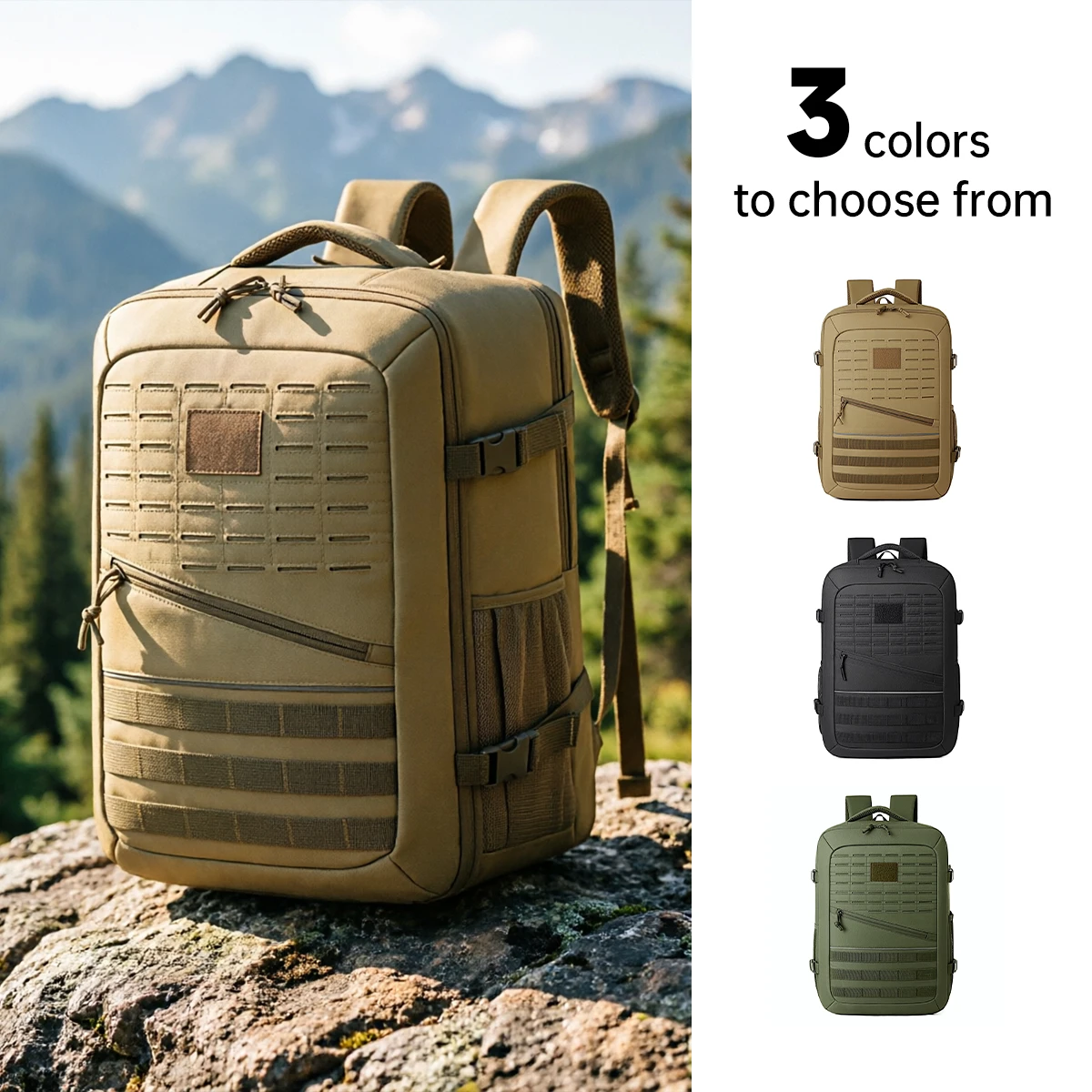 Cross-border hiking camping outdoor mountaineering bag, portable water-resistant sports backpack, large-capacity leisure travel backpack for students