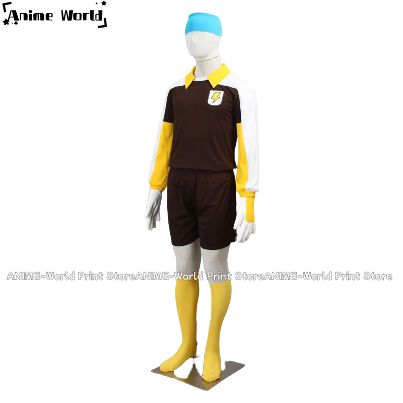 《Custom Size》Anime Inazuma Eleven GO Shinsuke Nishizono Raimon Soccer Team Goalkeeper Uniform Cosplay Costume