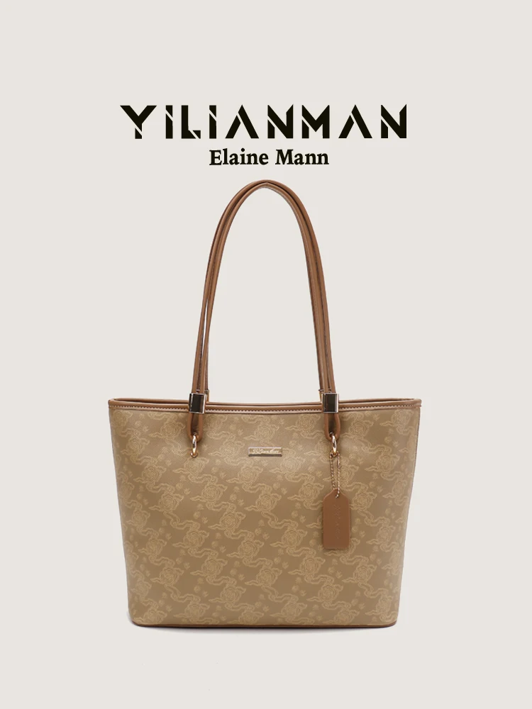 Elegant Retro Chinese Design Large Capacity Women's Tote Bag Single Shoulder Bag by Ilaman Original Design Fashionable Tote