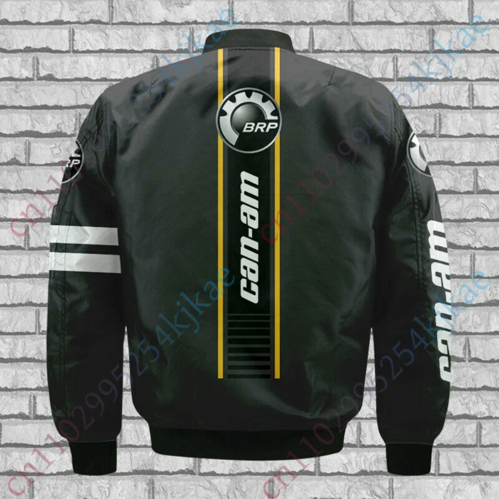 Can-am ウィンターボンバージャケット メンズ服 コート 軽量 厚手 野球ユニフォーム 原宿 ウインドブレーカー ヒップホップ ストリートウェア