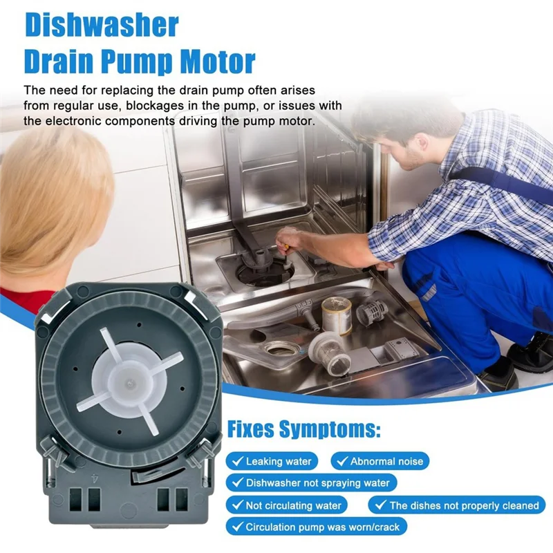 B17C 2718B 120V 60Hz Dishwasher Drain Pump For GE WG04F10194 For Midea 11001011000221 Dishwasher Replacement Parts