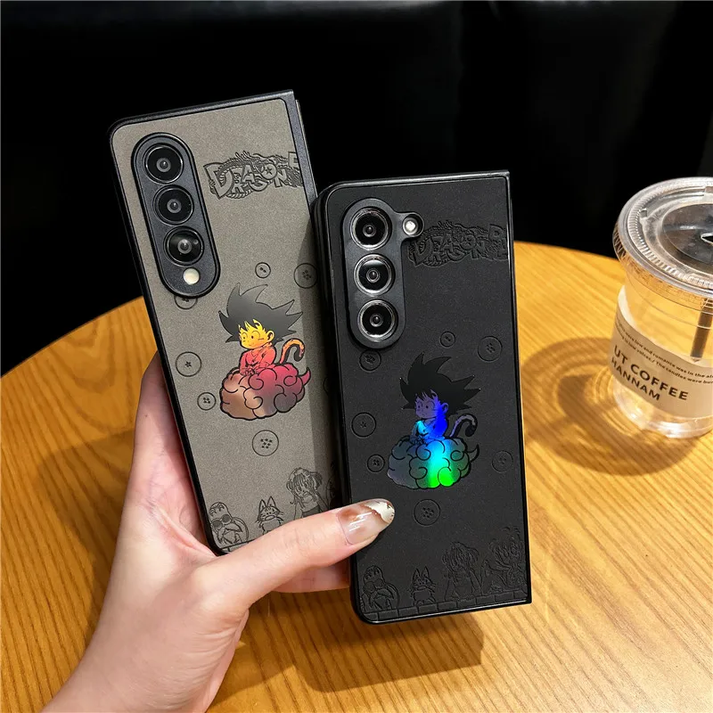 

Anime Dragon Ball Laser Case for Samsung Galaxy Z Flip 6 Z Fold 4 5 6 7 zfold4/5/6 z flip Zflip7 Zflip5 Son Goku Emboss Cover