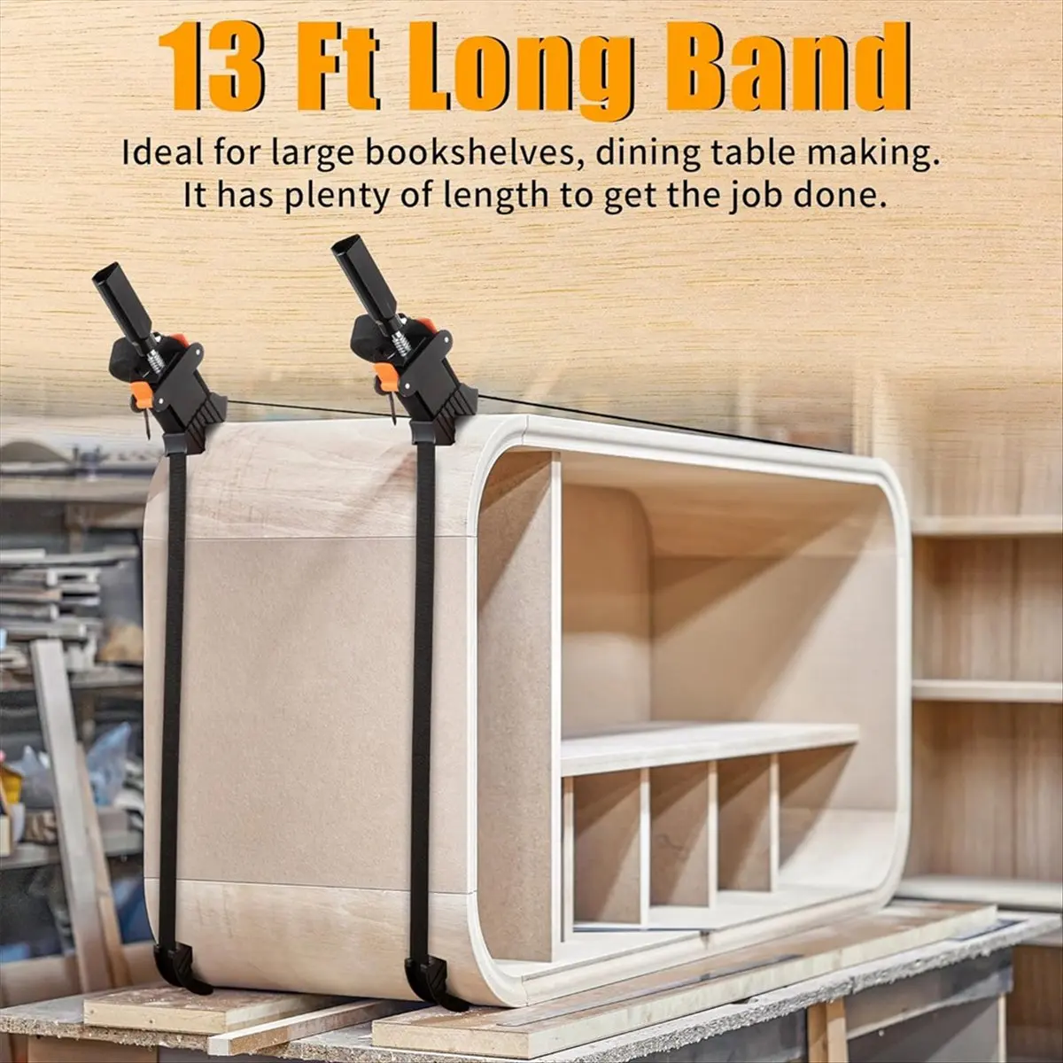 A20I 2Packs Strap Clamp for Woodworking, Quick Release Band Clamps, Belt Clamps, Adjustable Picture Frame Clamp Tool