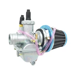 New Carburetor W/Air Filter Fit For SUZUKI AX100 KAWASKI QJ100-M 22mm 100CC 2 Scooter Carb Carburettor free fuel Filter