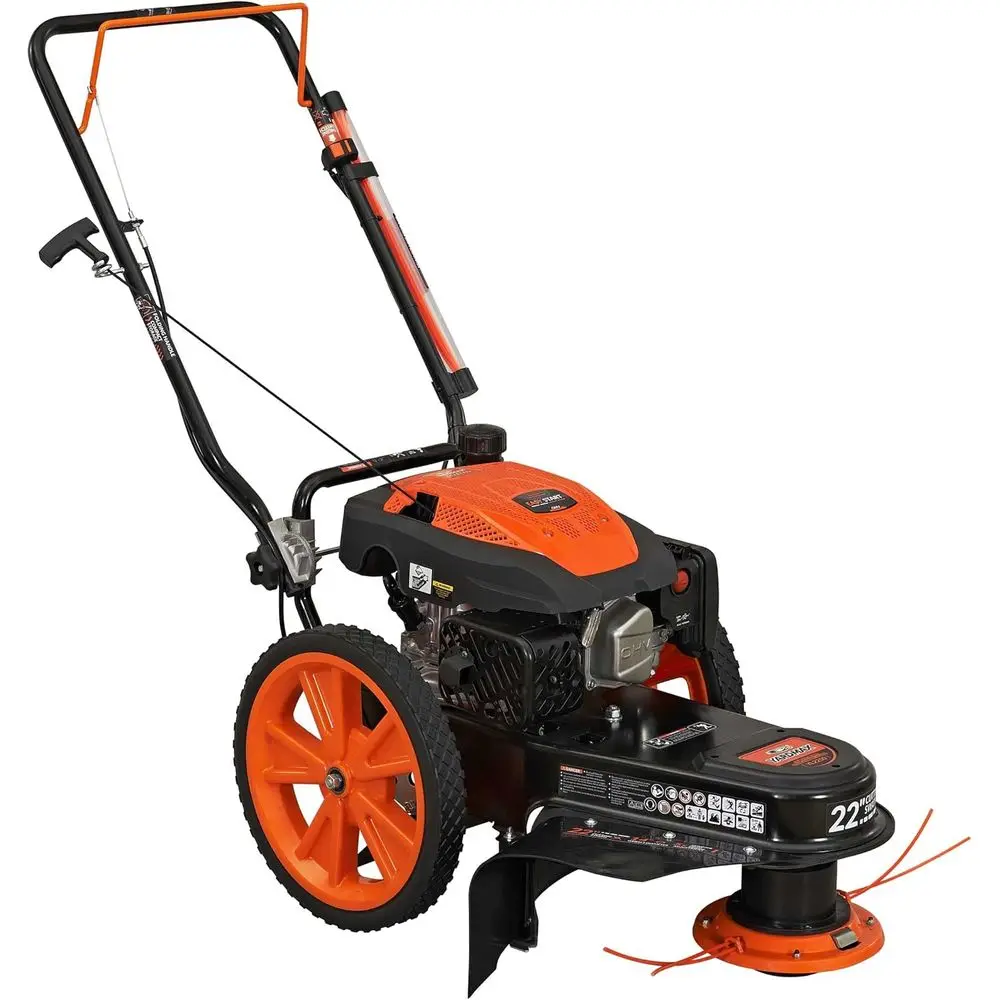 

170cc 22 Orange Gasoline Powered Walk-Behind String Trimmer Mower