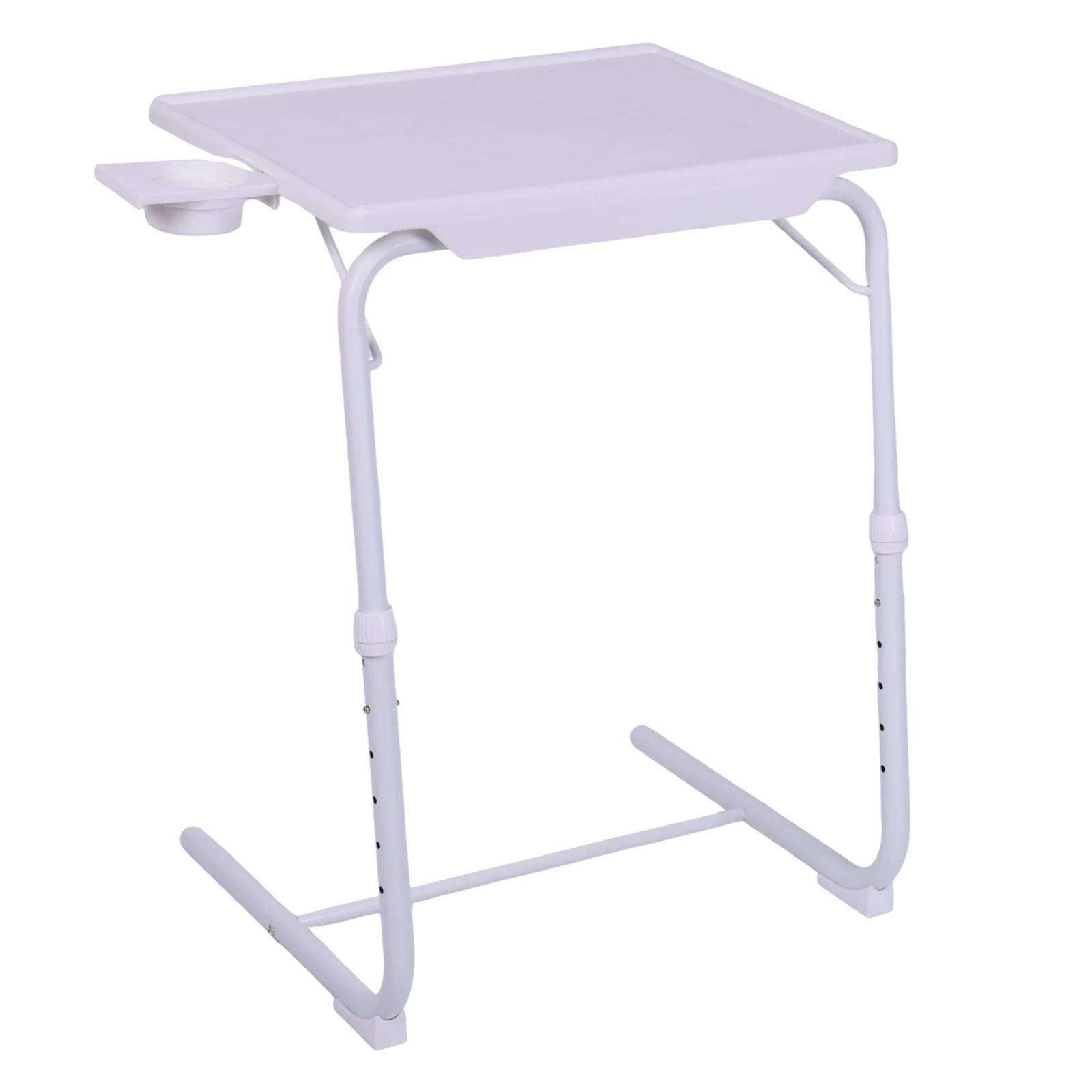 Bandeja de Jantar Portátil e Dobrável com 6 Alturas e 3 Ângulos de Inclinação, Mesa Multifuncional para Uso em Cama ou Sofá