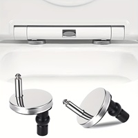 2pcs Universal Toilet Seat Bolts and Screws Replacement Quick Release Seat Hinge Fixings Parts, Suitable for 14mm-16mm Holes