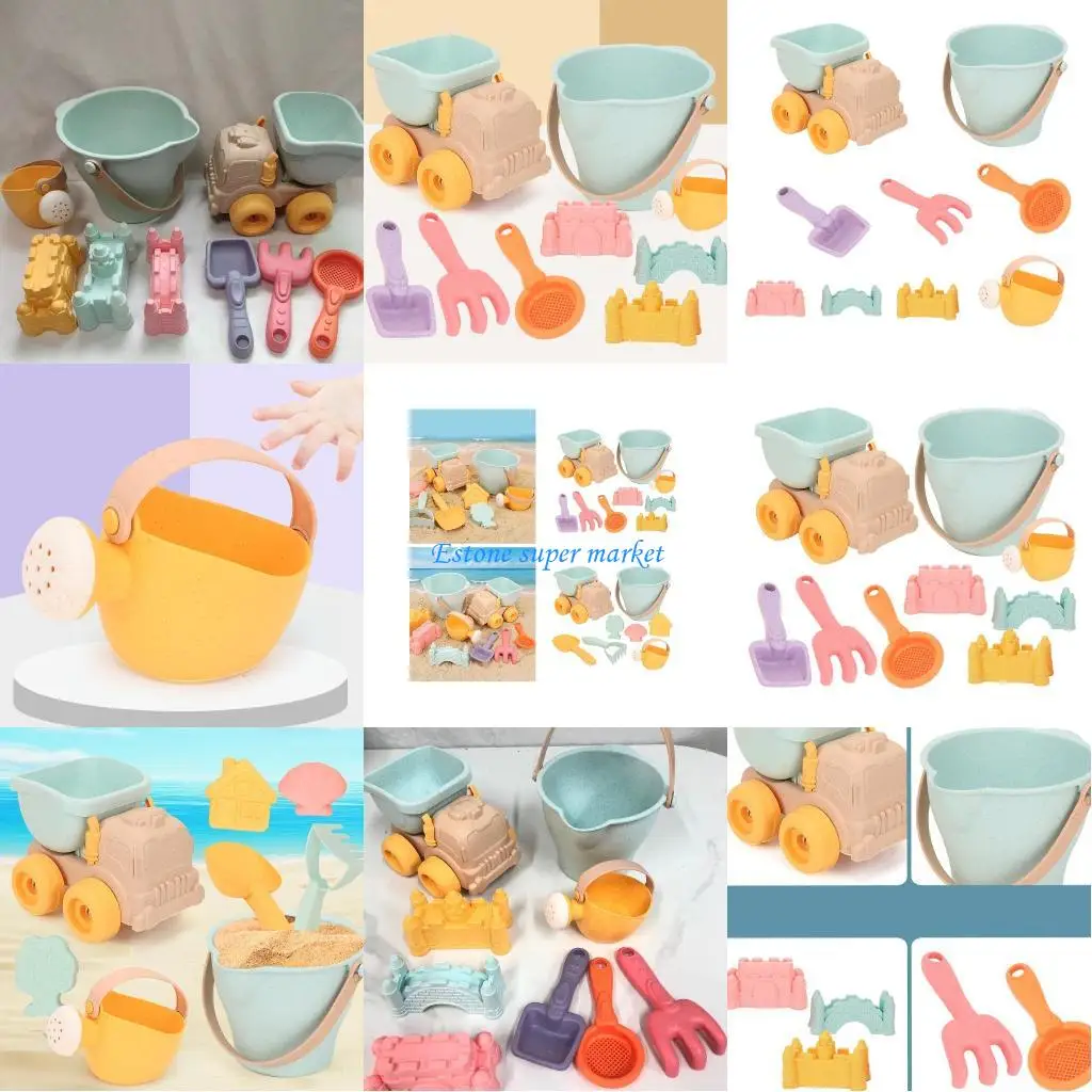 090B لعبة رمل شاطئ البحر مع مجرفة شاحنة للأطفال قالب رمل رمل الشاطئ مجموعة لعب للأطفال لعبة رمال الشاطئ