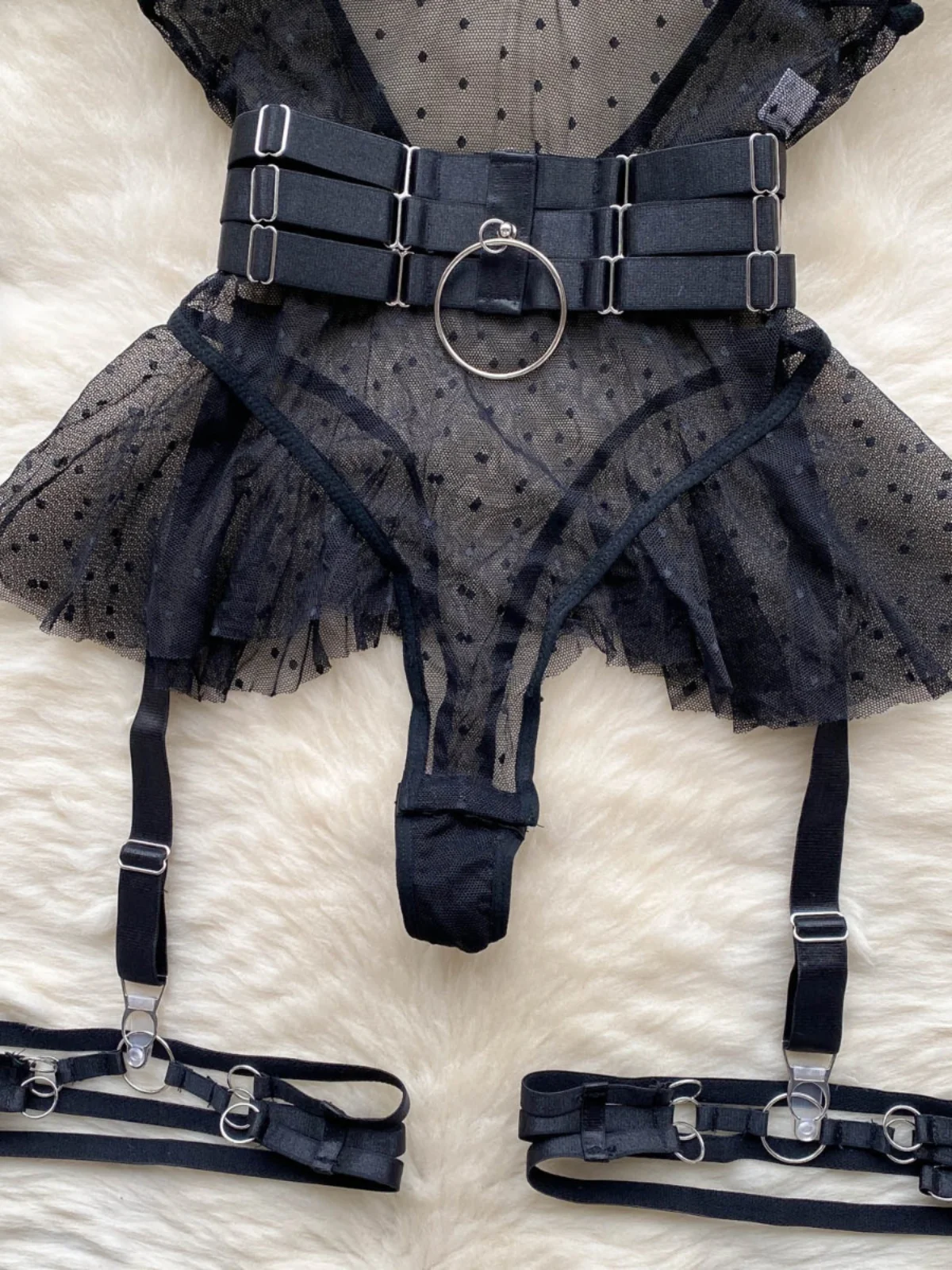 بدلة قماشة ضيقة من قماش الكشكشة الخصر ، رباط شبكي سفلي ، رقبة حرف V ، بلوزة نسائية مثيرة ، بدلة عصرية ، 1: