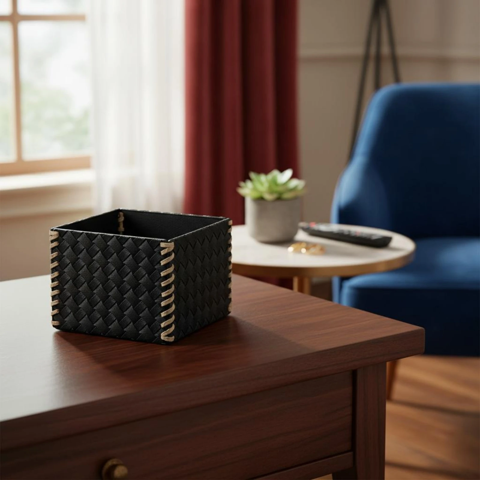 Controller Control Holder Stylish Controller Storage Box PU Leather Organizer Box Easy to Clean Home Accessory Minimalist Design
