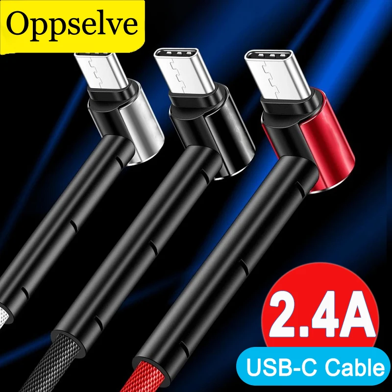 

USB Type C 90 Degree Elbow Data Cable Quick Charging Micro USB Type-C Phone Charger Wire For Xiaomi 12 Samsung S22 Ultra Note 20