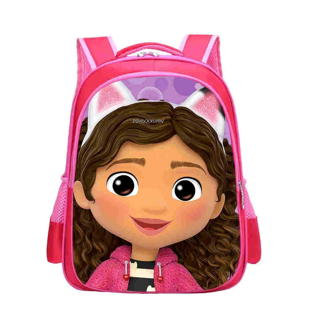 Gabby\'s Dollhouse Kindergarten Backpacks Gabby Cat Printed Schoolbag Cartoon Kids Backpack Girls Boys School Bags Small Rusksack