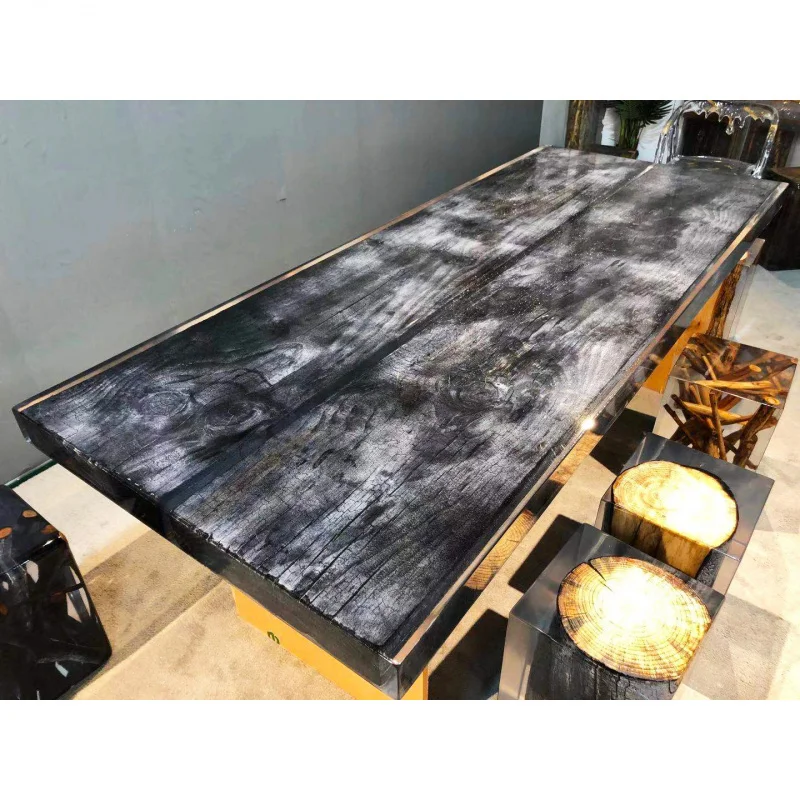 custom.RTS Hot Selling Product Live Epoxy Round Side Table Home Coffee & Center Table Living Room Epoxy Resin Table