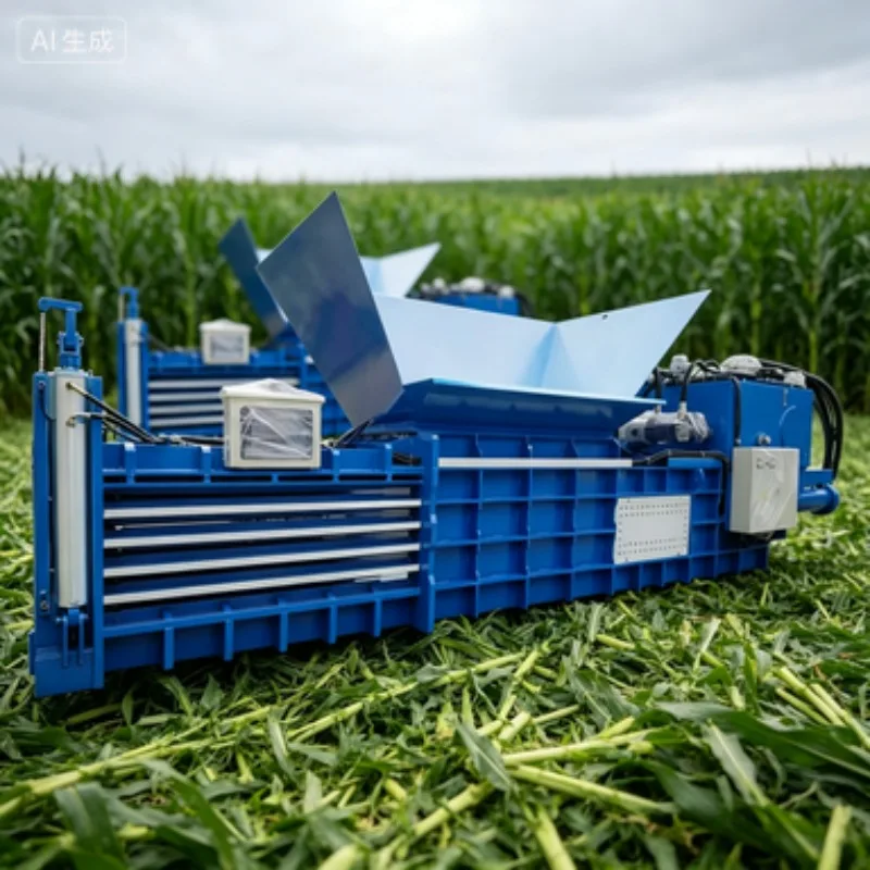 Heavy-Duty Two-Cylinder Hydraulic Square Silage Baler | Designed for Corn Straw, Grass, and Peanut Green Storage in Large-Scale