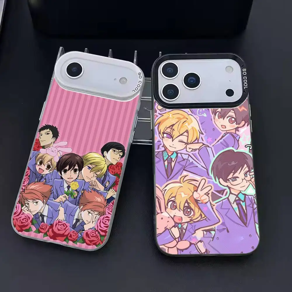 

Anime Ouran High School Host C-Club Phone Case For iPhone 17 16 15 14 13 12 11 Pro Max Plus Silver candy Matte Cover