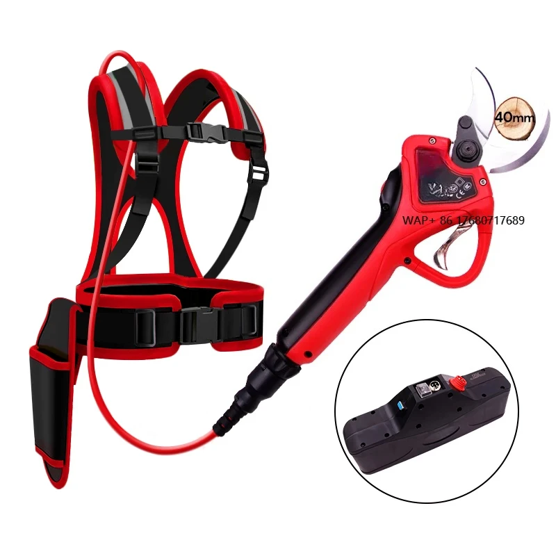 43.2V Lithium Battery 40MM Electric Scissors Protect Finger Trimmer Electric Pruning Shears Garden Pruning Machine