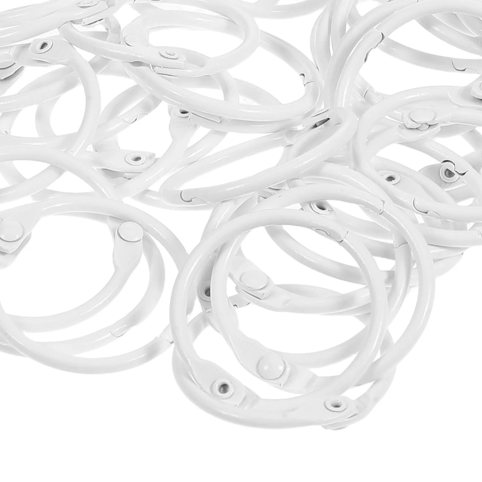 60 قطعة حلقات ربط معدنية 25 مللي متر مقاطع أوراق فضفاضة قوية لبطاقات فلاش ألبومات القصاصات دفتر اللوازم المدرسية المكتبية #4