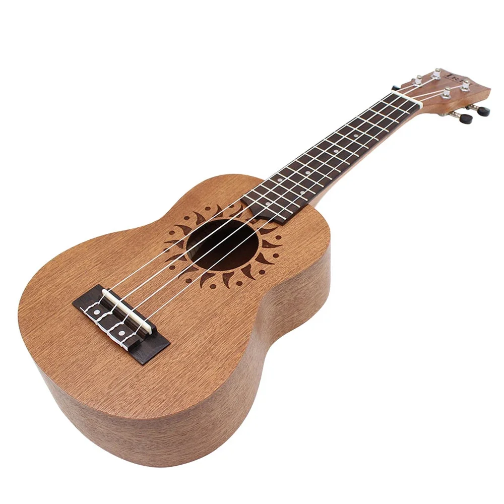 IRIN 21 Inch Ukulele 4 Strings Hawaiian Guitar Sapele Guitarra Sun Flower Ukulele With Bag Tuner Strings Capo Parts & Accessory