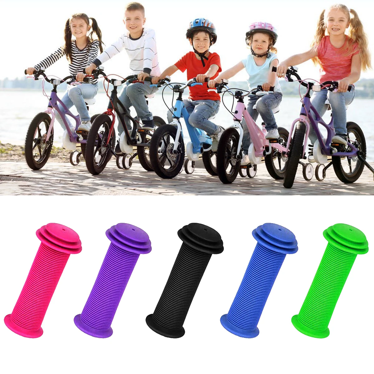 

2pcs Bicycle Handlebar Covers Colorful Soft Rubber Handlebar Covers Bicycle Handlebar Gloves Handlebar Covers Accessories