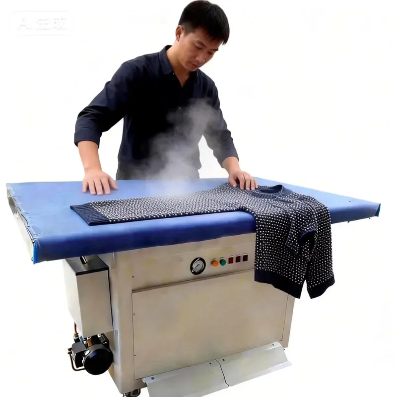 New Electric Flat Ironing Industrial Table Heavy Duty Motor Vacuum Suction Clothing Ironing Machine