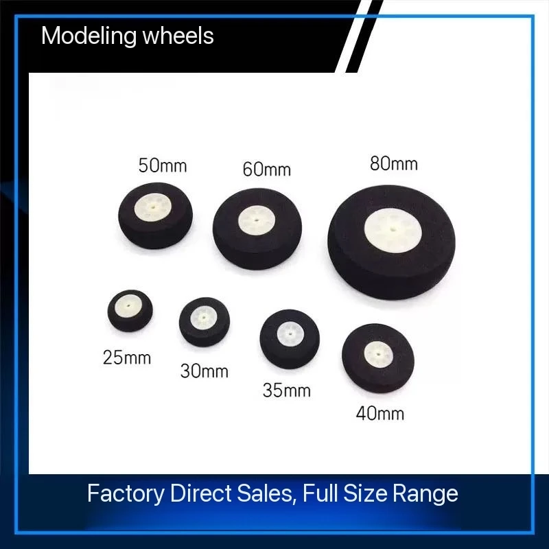 Fixed wing model aircraft wheel 25mm 30mm 35mm 40mm 50mm 60mm 80mm Sponge machine wheel