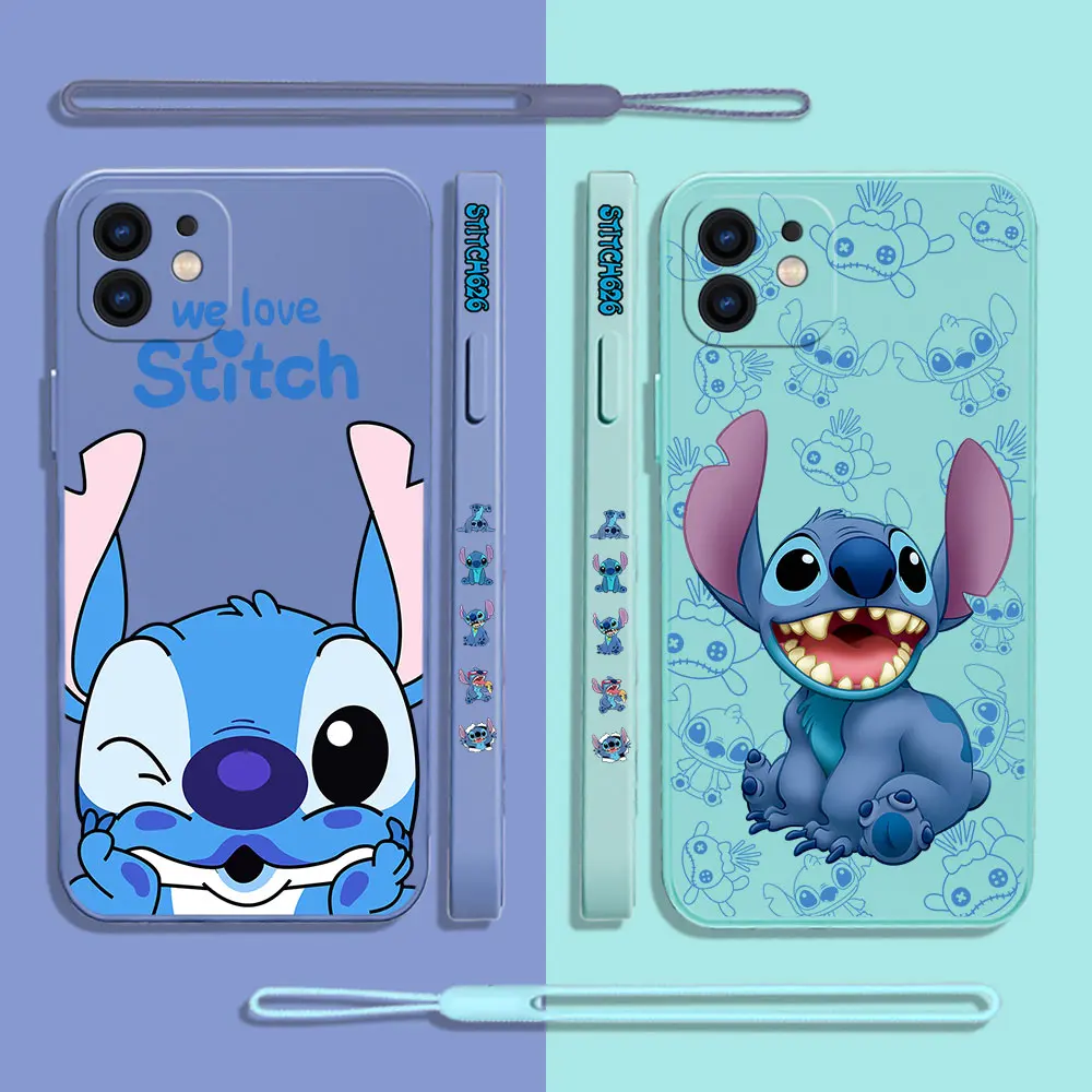 Cute Cartoon Stitchs Phone Case For Xiaomi Mi 13 12 12T 12S 11 11T Ultra 10 10T 9 9T 9SE 8 Pro Lite 5G Liquid Silicone Cover