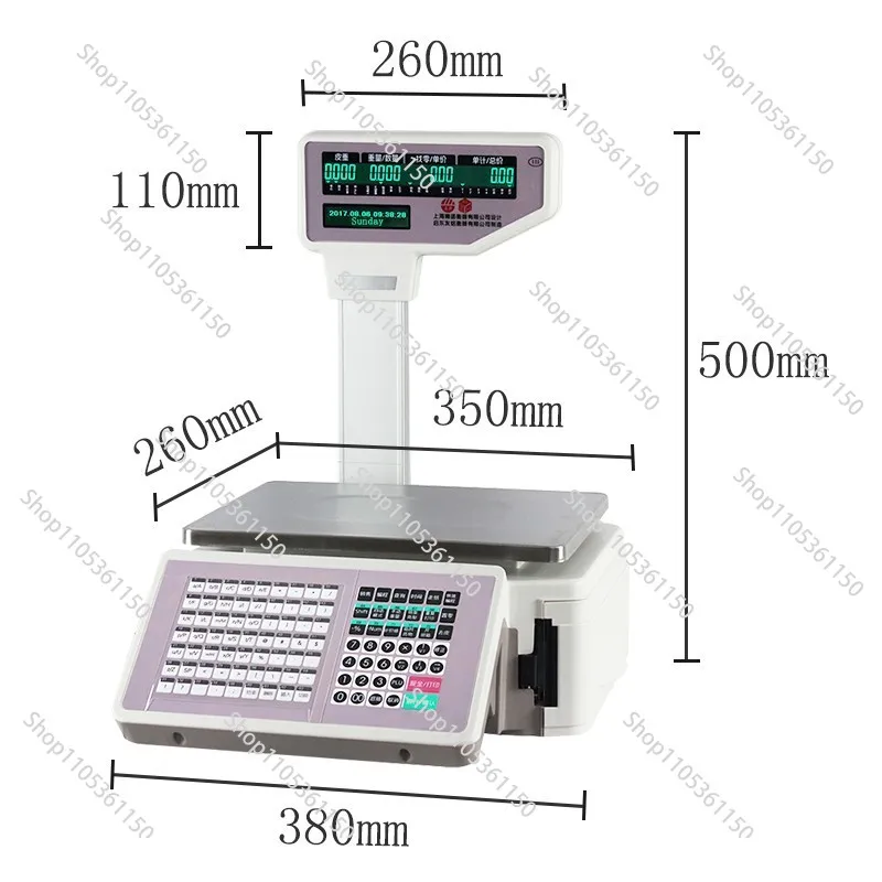 English version Electronic scale Barcode scale Self-adhesive label scale