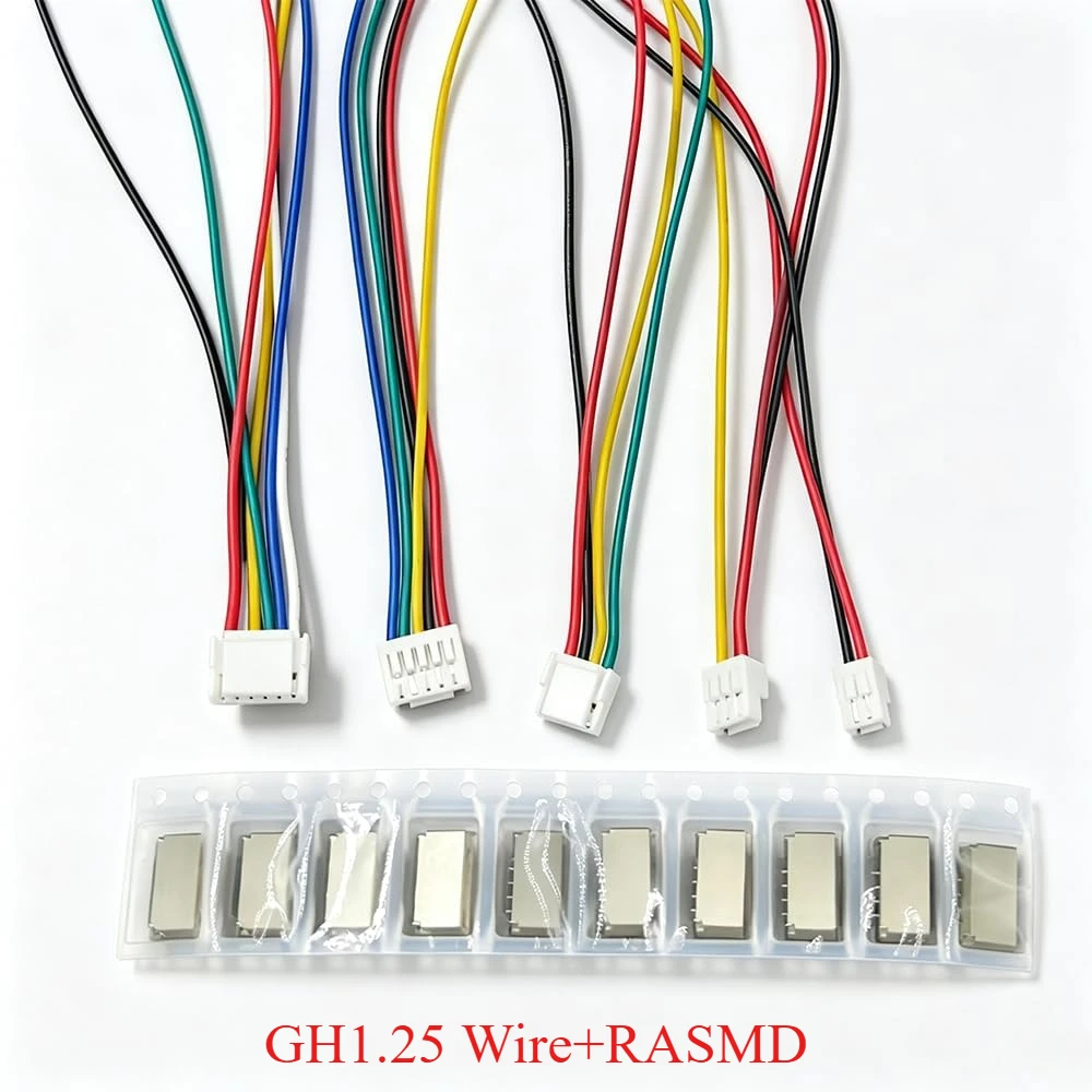 20Set GH1.25 1.25mm Pitch with Horizontal SMD Connector Wire Harness Single Head Cable Made of 1571-26AWG Wire Length-10/20/30cm