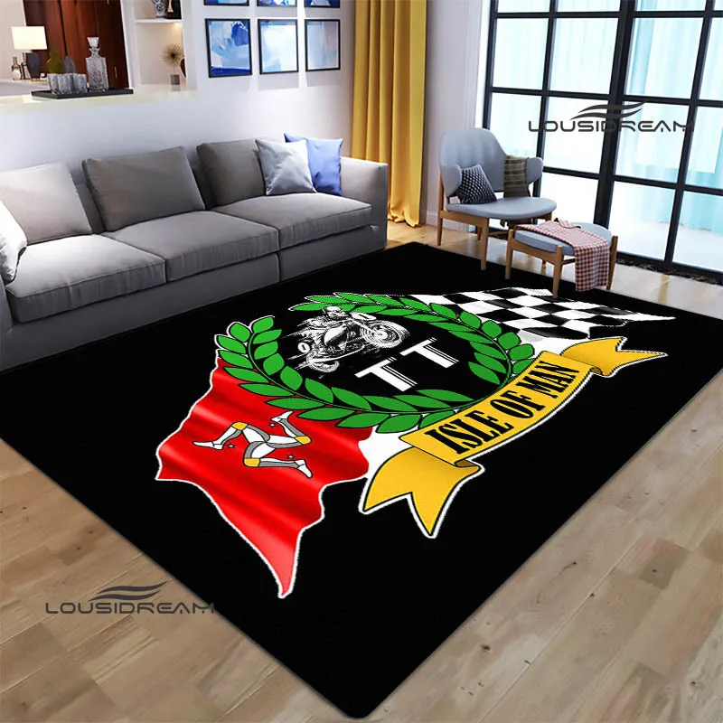 Motorcycle isle of man tt carpet living room bedroom carpet non-slip carpets photography props bedroom decor birthday gift