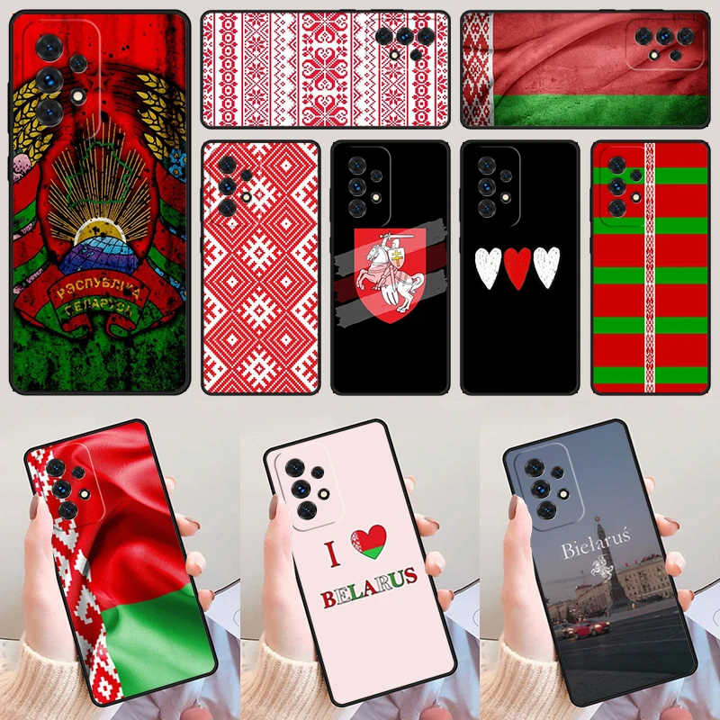 Belarus Flag Coque For Samsung Galaxy A52 A72 A73 A20e A21S A50 A70 A11 A12 A42 A31 A40 A51 A71 A32 A80 A91 Phone Case Cover