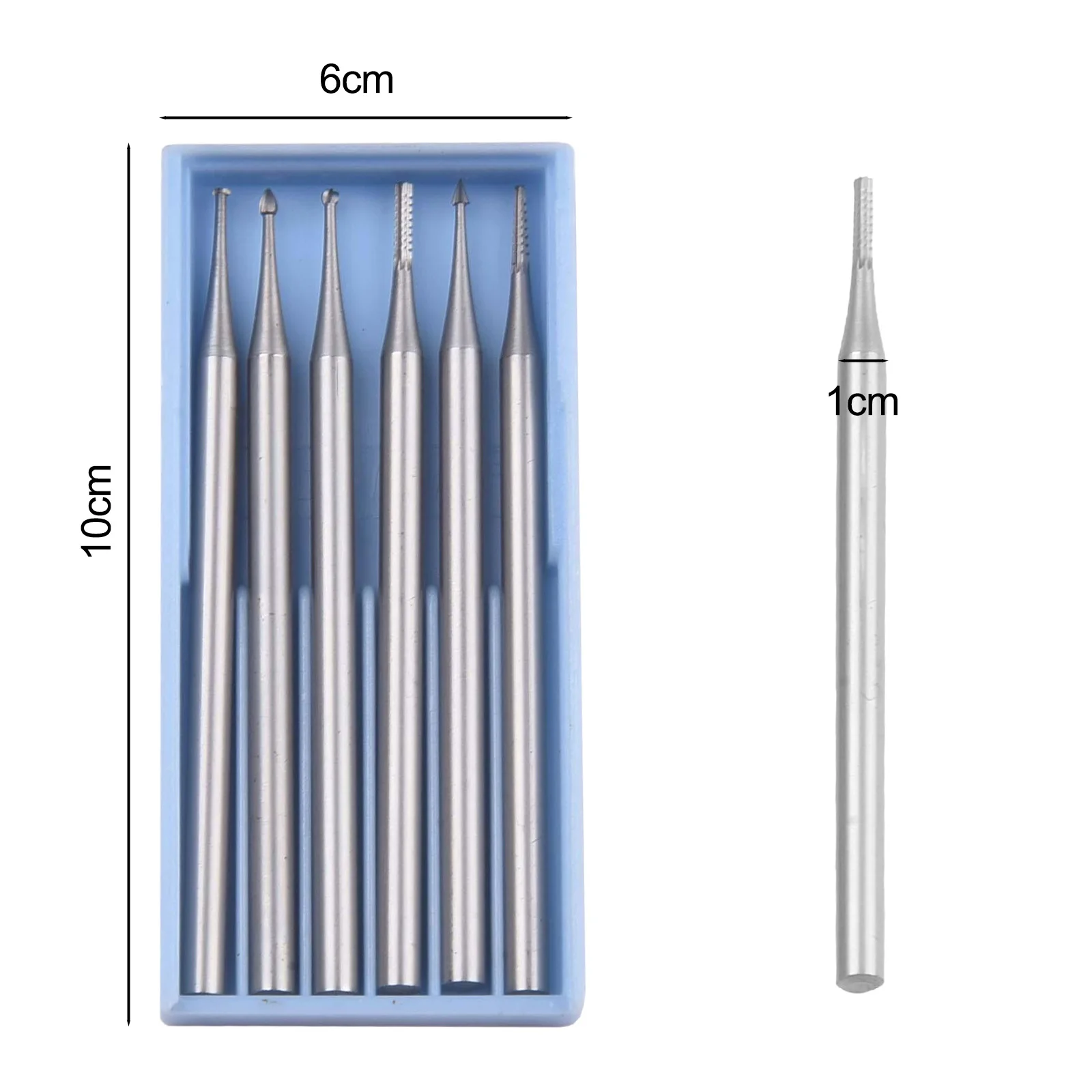 Brocas de microtallado resistentes al desgaste, 1,0mm/1,4mm/1,8mm/2,3mm, diámetro de mango de 2,35mm, acero de tungsteno plateado para bricolaje