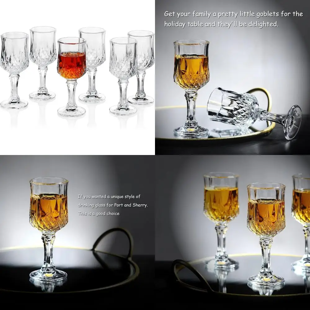 

1.75oz Shot Glasses Set of 6/Cordial Glasses/Sherry Glasses/Super Cute Shot Glasses