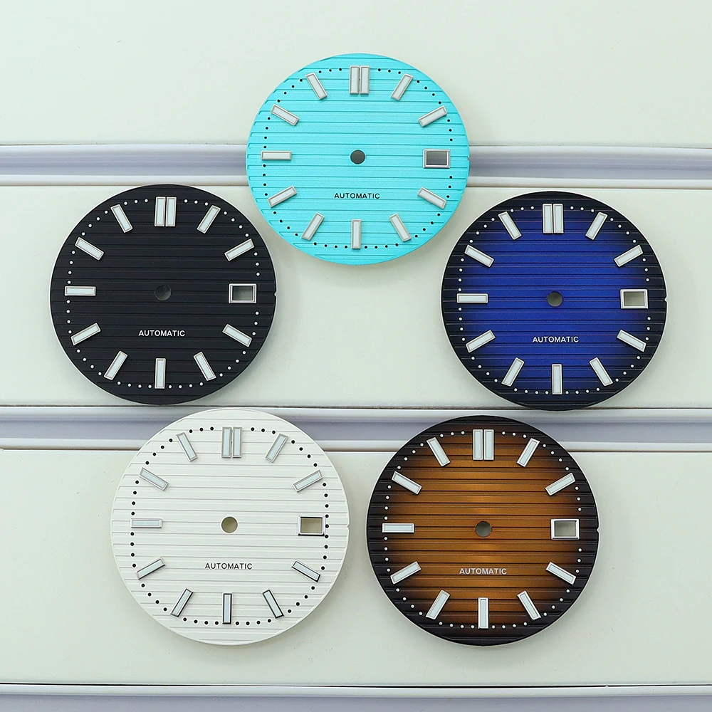 

green Luminous Watch Face 30mm Dial No logo For Miyota 9015 Movement for Mod Ultra Thin Nautilus case Watch Spare Part Hot Sale