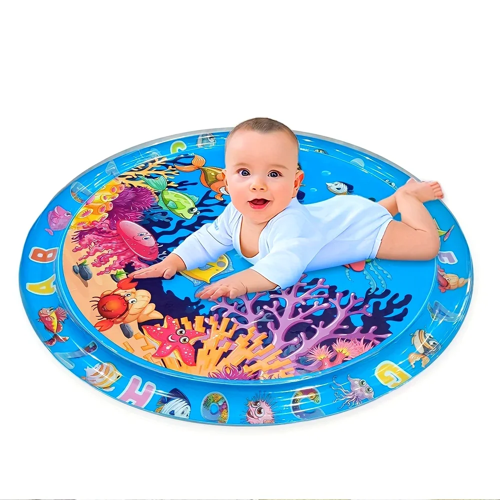 

Круглый надувной ПВХ с изображением рыбы-клоуна, 90 см/35,43 дюйма, детский водный коврик для игр, коврик для малышей, детская игрушка для раннего образования, время животика