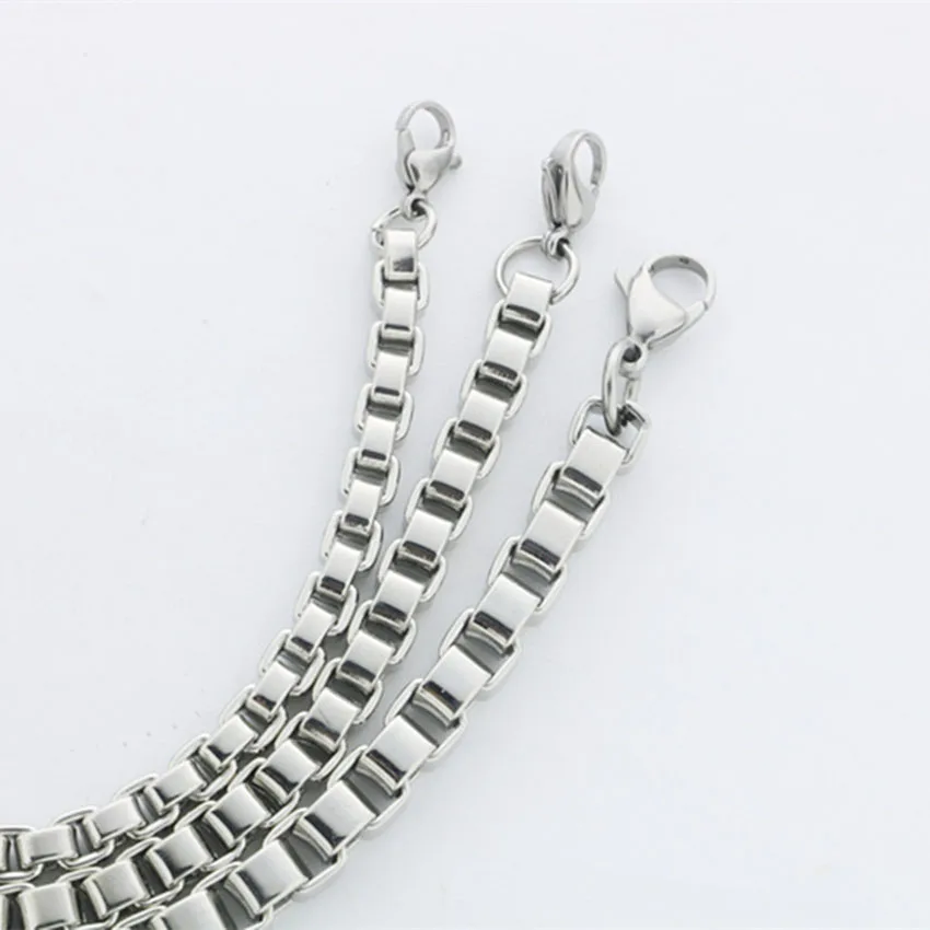 2023 New Fashion Box Chain Titanium Steel Men And Women Bracelet Jewelry Gift Hot Sale