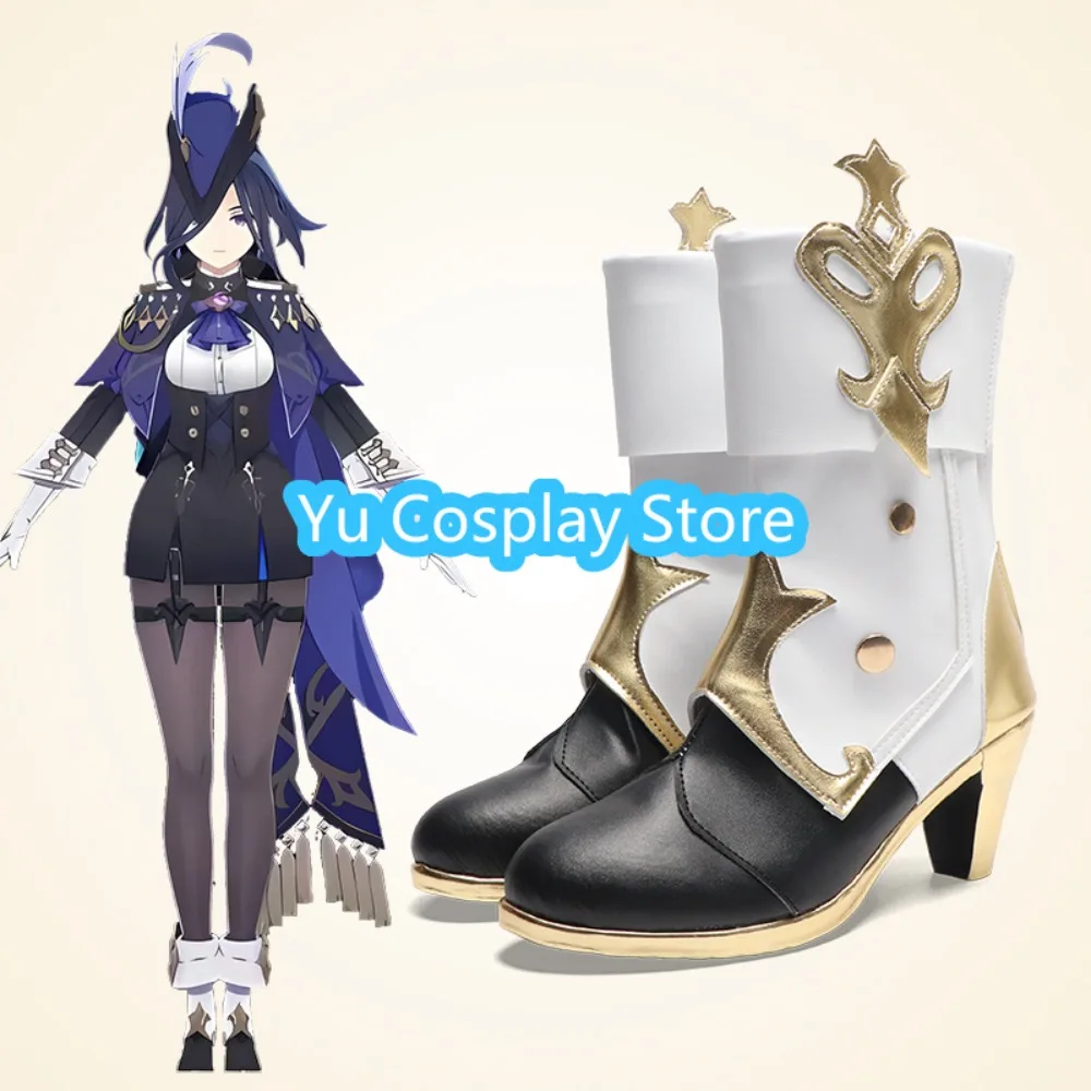 

Yu Косплей Магазин Genshin Impact Clorinde Обувь для косплея Аниме Обувь для косплея Сапоги Костюмы на Хэллоуин Реквизит