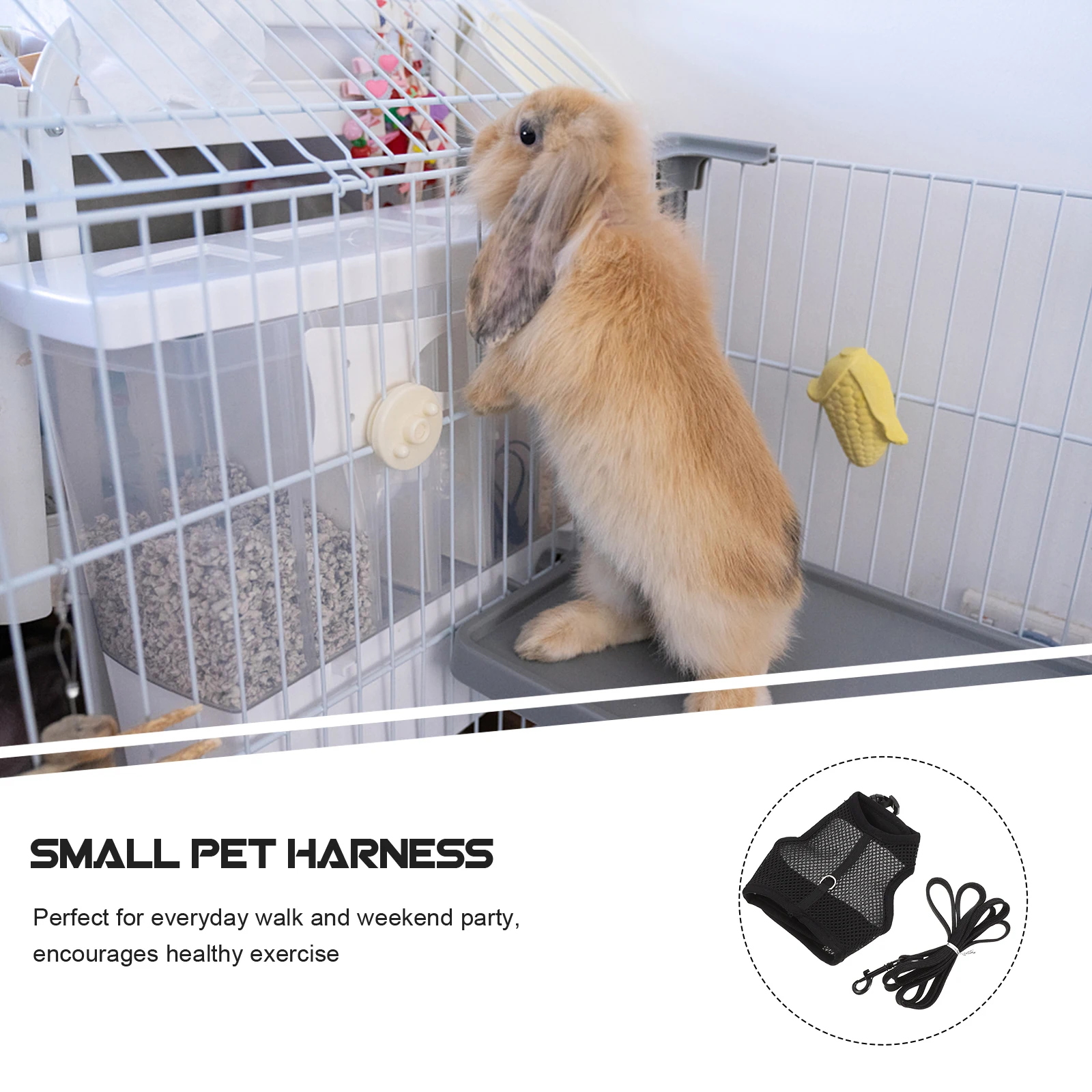 

Pet Harness Rabbit Leash Small Animal Carriers Breathable Bunny Walking Supplies Lightweight Comfortable Durability Pet Vest