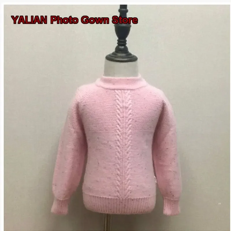 Infants Toddlers Little Kids Pure Cotton Round Neck Pullover Sweater Soft Girls