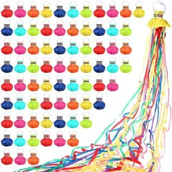 10/20pcs Colorful Hand Throw Confetti Poppers Throw Streamers Poppers No Mess Paper Crackers for Wedding Birthday Party Supplies