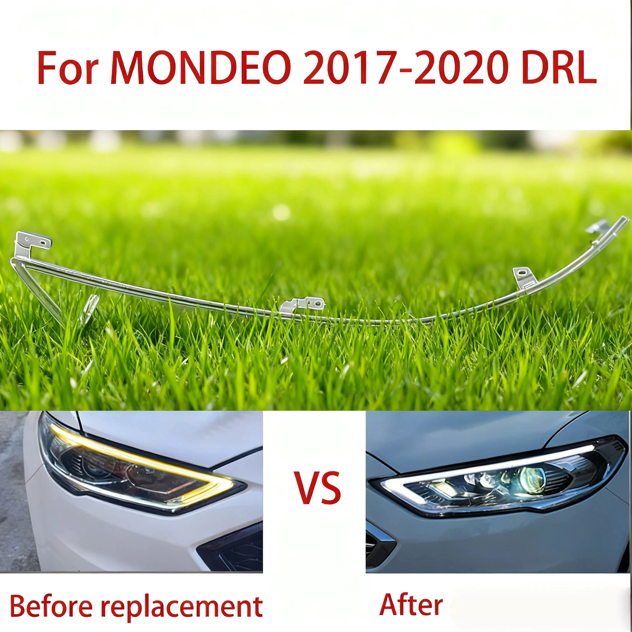 

Car DRL Light Guide Tube Headlight Angel Eyes Light guide strips FOR Ford Mondeo 2017-2020 Daytime Running Light Guide