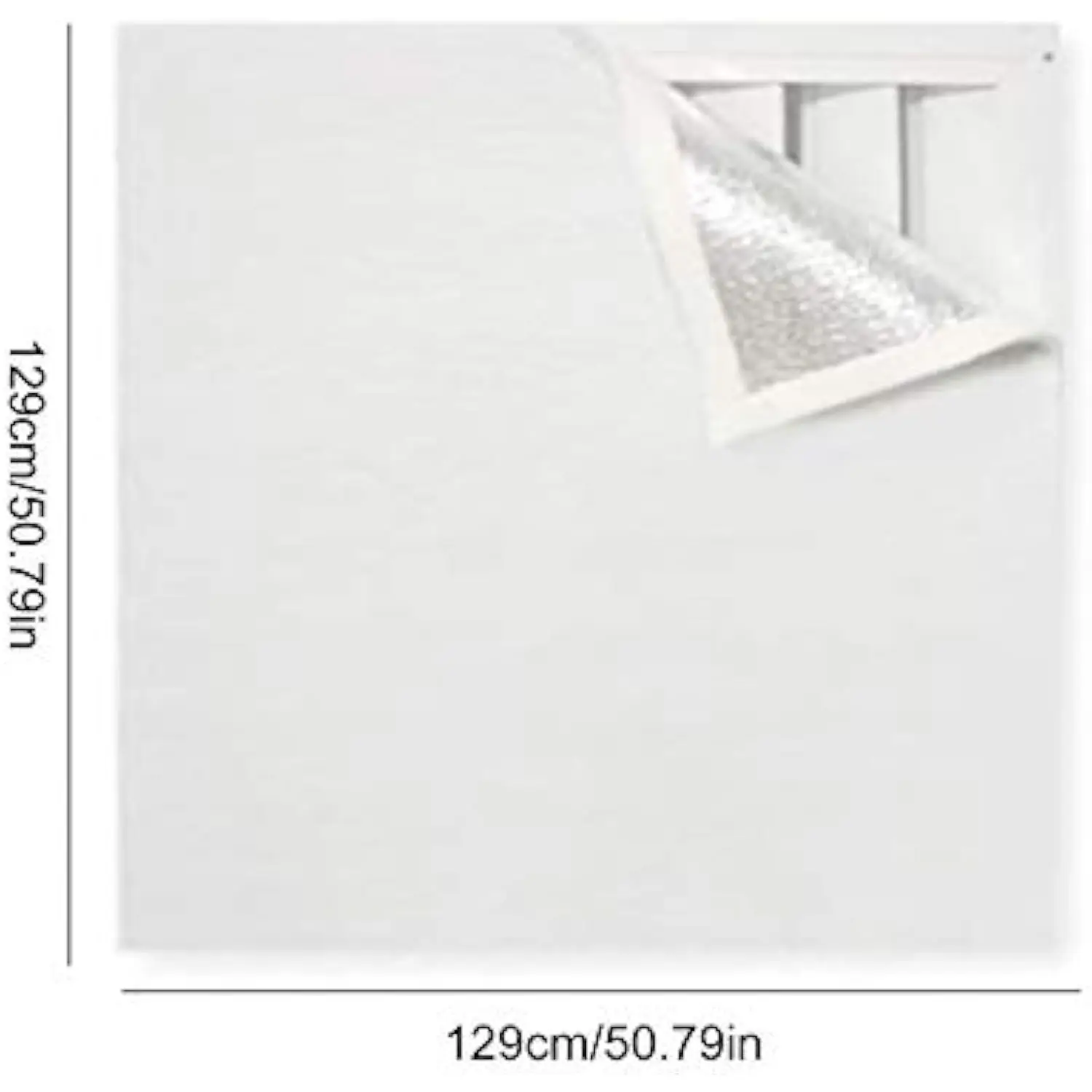 Attic Armor Atticพัดลม,ประตูทั้งบ้านห้องใต้หลังคาเพดานพัดลมชัตเตอร์ซีล,ทั้งบ้านพัดลม,129*129 ซม.