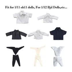 Fashion Shirt Leggings For 1/11 ob11 Dolls For 1/12 Bjd Dolls Clothes Doll T-shirt Tops Shirts Doll Clothes Accessories Gift Toy
