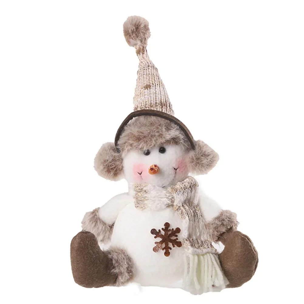 Good Luck Charm Christmas Snowman Doll Christmas Decorations Festive Decoration High-quality Materials Plaid Scarf