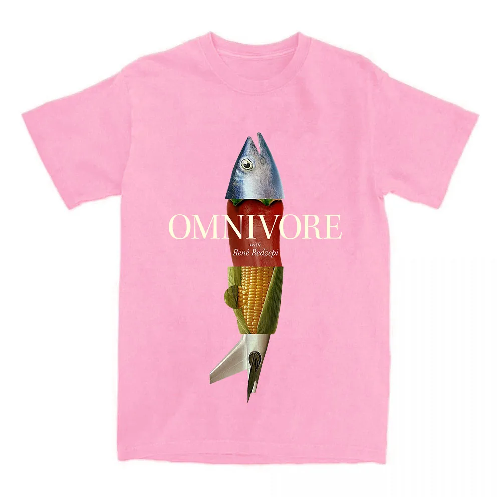 

Unisex Streetwear Print TV Omnivore Fish Graphic T-shirt Short Sleeve Cotton Loose Male Tshirts O-neck Clothing Fashion Men Tees