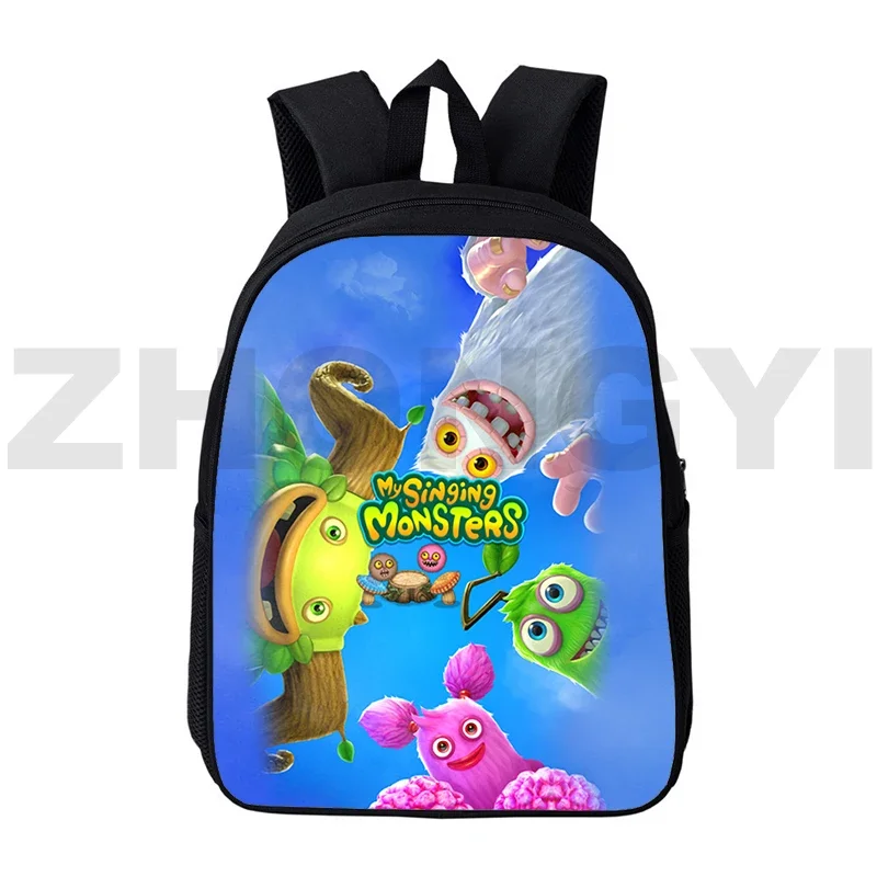 Divertente gioco My Singing Monsters School zaino ragazzi impermeabile Sport Bookbag 12/16 pollici ragazze Anime borsa a tracolla zaino per bambini