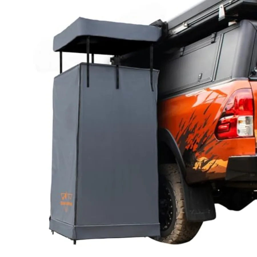 

SanHima Awning Shower Tent with Roof - Car Side Shower Room w/LED Light Camping Waterproof Portable Privacy Shelter Bathroom Ov